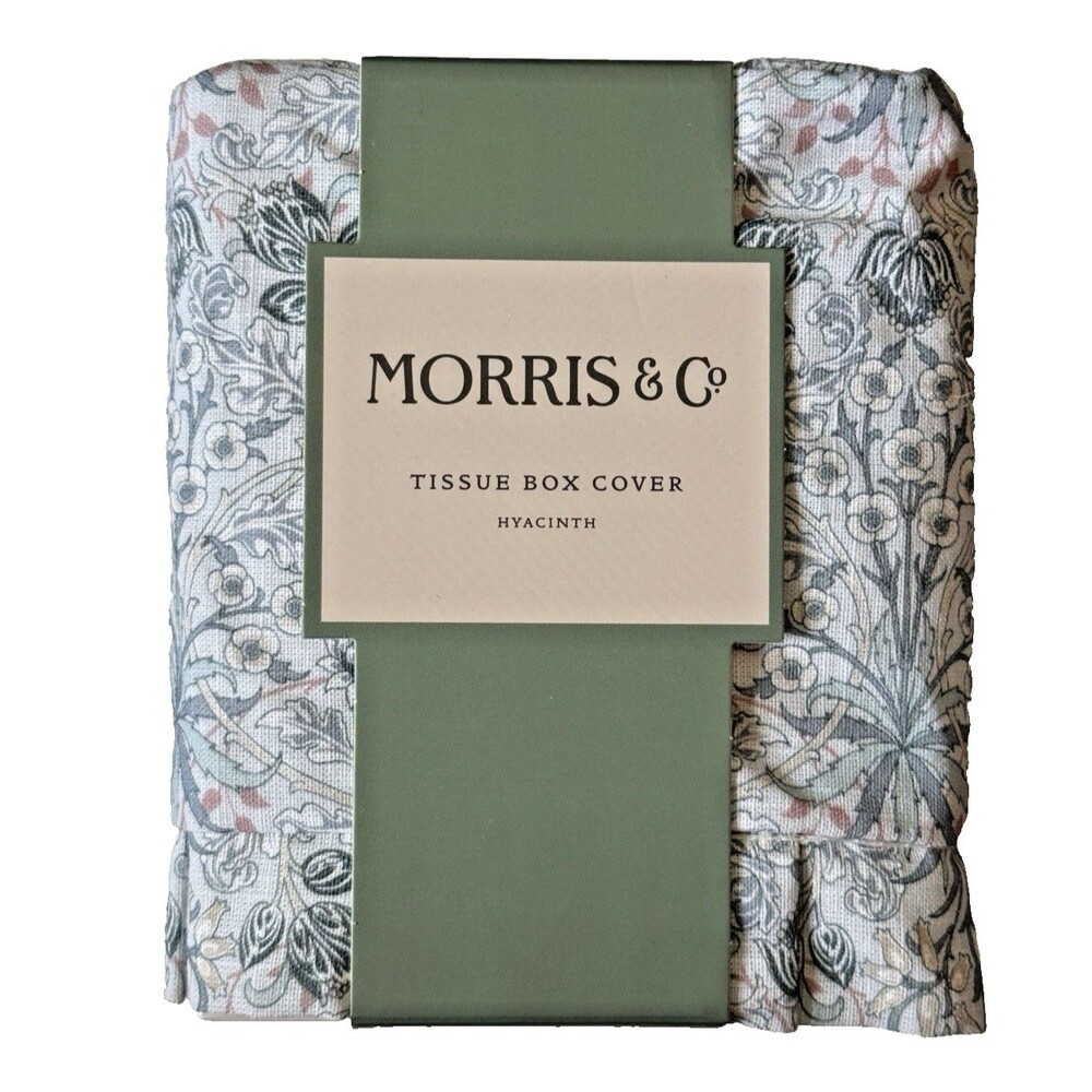 Morris & Co Tissue Box Cover HYACINTH Square Cotton Fabric Cloth Brand New